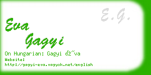 eva gagyi business card